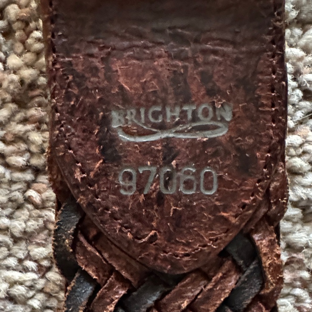 Brighton Dark Brown Braided Belt with Silver Buckle - Picture 3 of 6